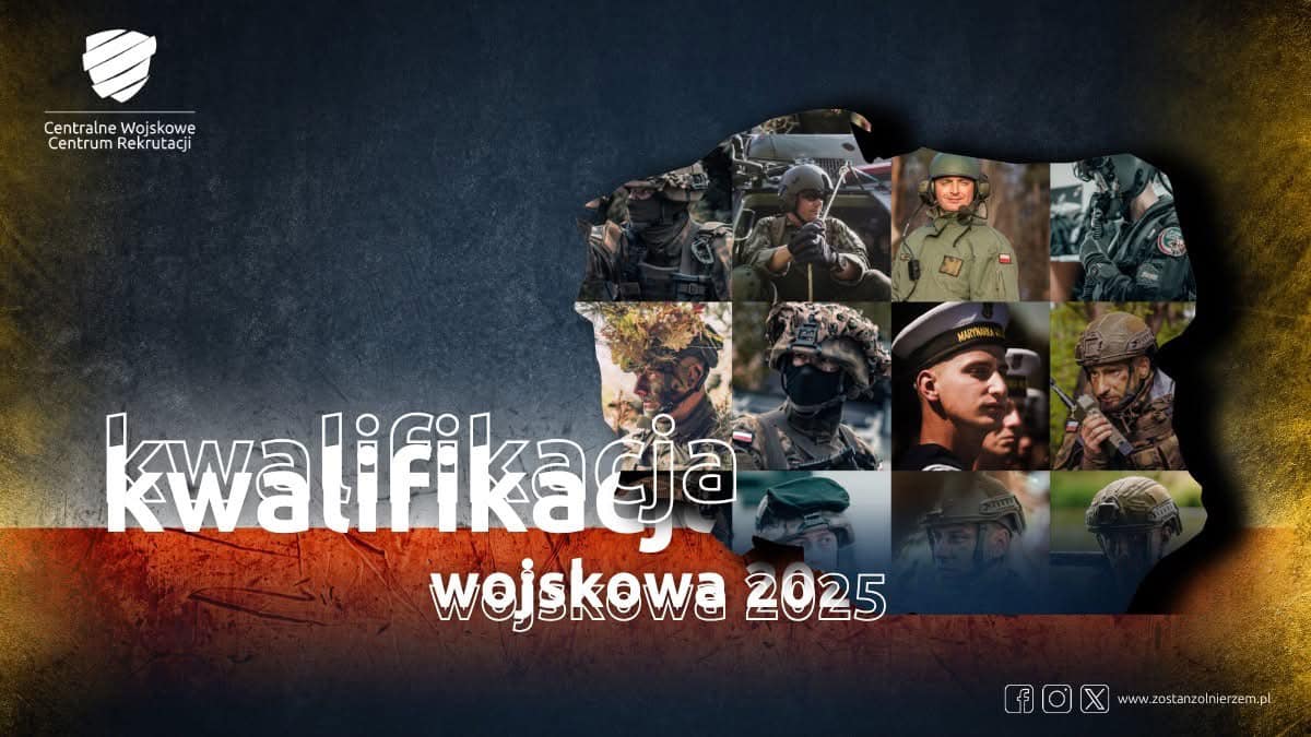 Mapa Polski z promocją kwalifikacji wojskowej