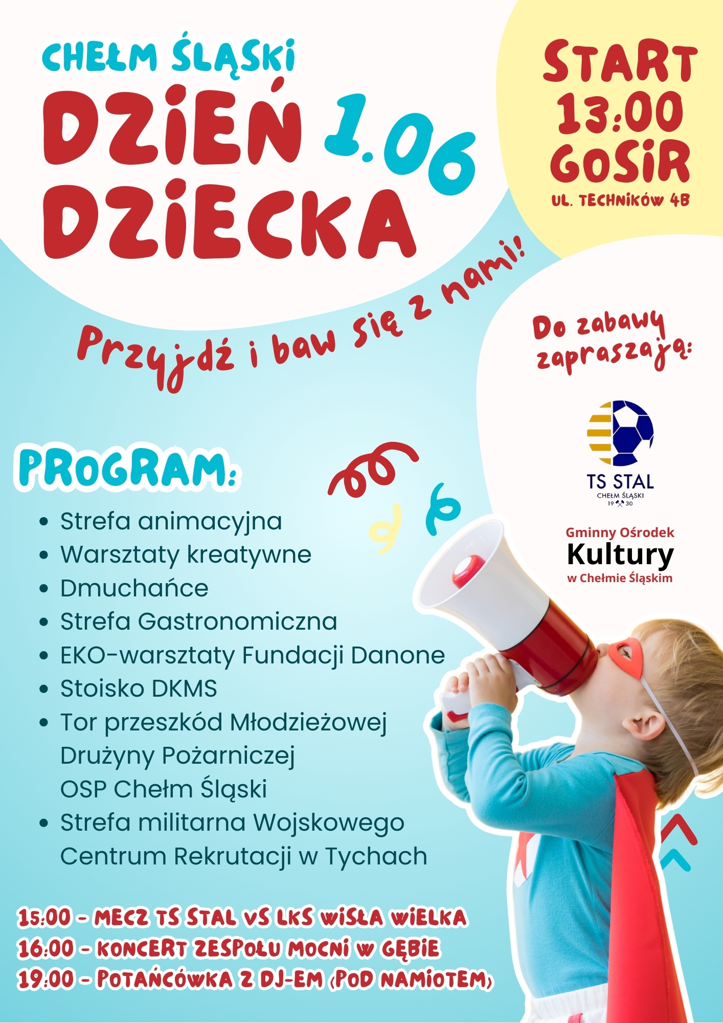 Plakat informujący o Dniu Dziecka