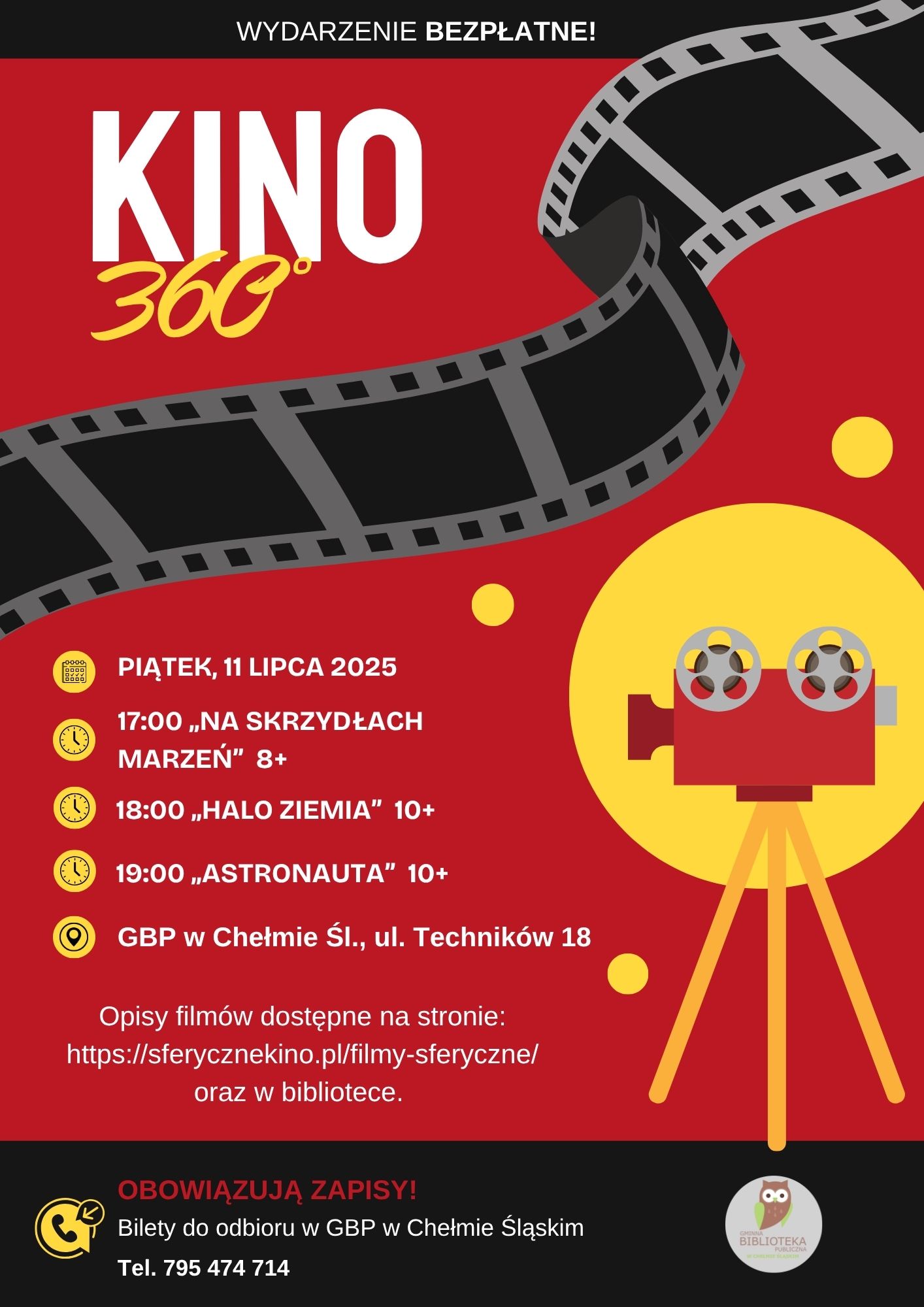 Plakat animacyjy promujący wydarzenie