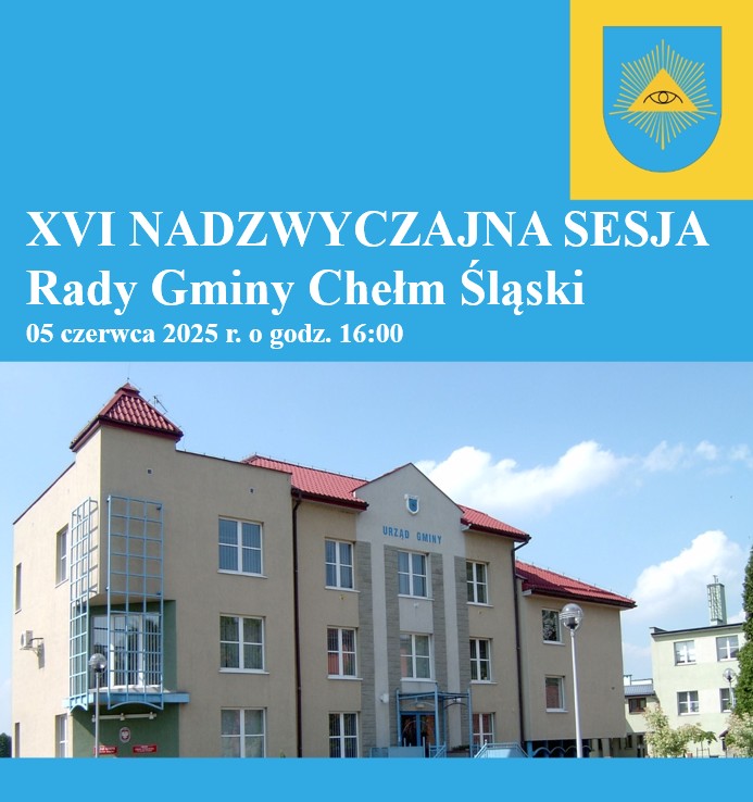 Sesja Nadzwyczajna - w tle urząd gminy